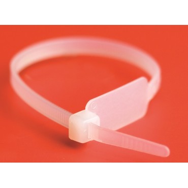 Хомут P6.6 маркировочный, белый, 4,8х190, табличка 28х13