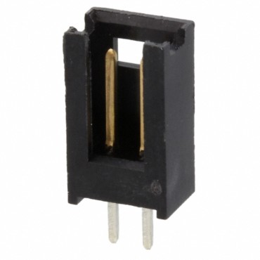 280370-3, Разъем типа провод-плата, скрытый, 2.54 мм, 2 контакта, Штекер, Серия AMPMODU MOD II Gold