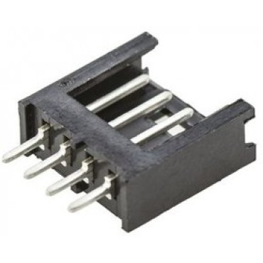 280371-1, Разъем штыревой типа провод-плата, прямой монтаж, 2.54 мм, 4 контакта, Серия AMPMODU MOD II