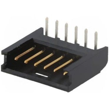 280379-2, Разъем типа провод-плата, скрытый, 2.54 мм, 6 контактов, Штекер, Серия AMPMODU MOD II, Пайка