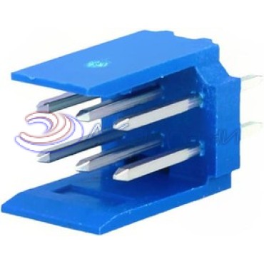 281739-3, Разъем вертикальный папа 2.54mm, 6 контактов AMPMODU HE14 Series