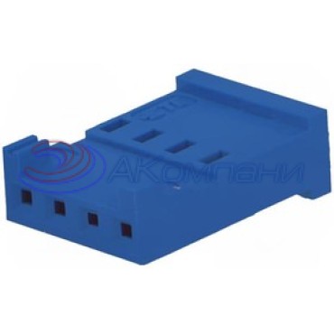 281838-4, Корпус разъема типа провод-плата, 2.54 мм, 4 контакт(-ов), Гнездо, Серия AMPMODU HE13 / HE14, Обжим