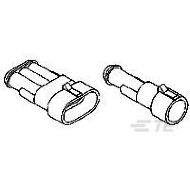 282104-3, Корпус разъема AMP SUPERSEAL 1.5 SER 2P CA