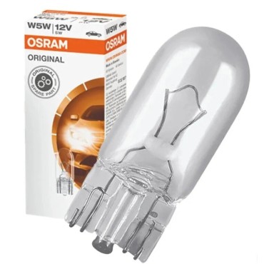 Лампа накаливания W5W (W2,1x9,5d) 12V OSRAM