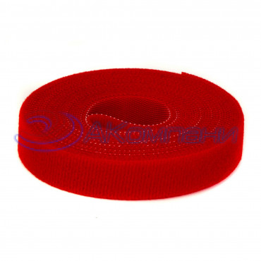 Лента-липучка в рулоне 9мм,x 5м,-Красный