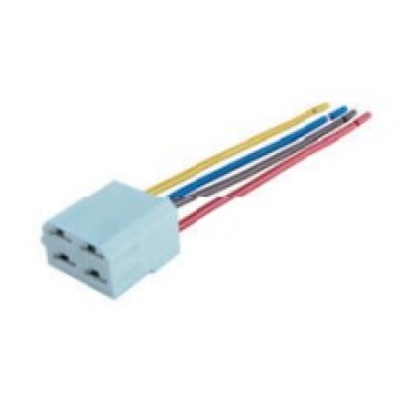 9007СБ Колодка соединит.  4 конт. 6,3мм гнездо (в сборе с проводом 0,75мм кв.)