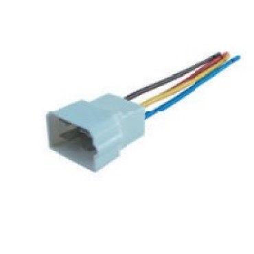 9008СБ Колодка соединит.  4 конт. 6,3мм штырь (в сборе с проводом 0,75мм кв.)