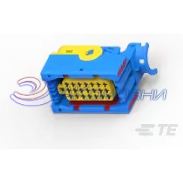 3-1534127-1 Герметичный корпус автомобильного разъема LEAVYSEAL AMP MCP 2.8, вилка "мама" 21 контакт синий