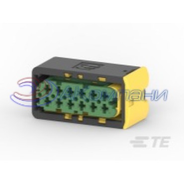 3-1670901-1 Корпус автомобильного разъема AMP MCP 2.8 HSG ASSY, 12 контактов зеленый