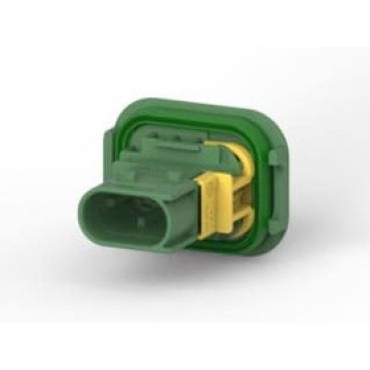 3-1703841-1 Корпус разъема вилка HDSCS 2 контакта, MCP 2.8X0.8мм зеленый