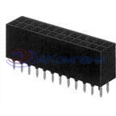 3-534206-0, Корпус разъема SKT 60 POS 2.54mm Solder ST Top Entry Thru-Hole Tube