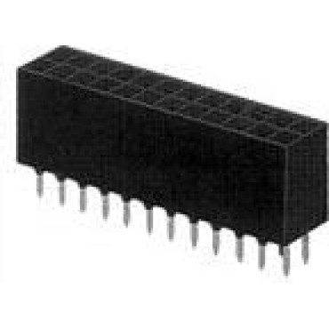 3-534206-2, Корпус разъема SKT 64 POS 2.54mm Solder ST Top Entry Thru-Hole Tube