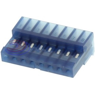 3-640442-8, Разъем мама 2.54 мм, 1 ряд, 8 контактов, монтаж на кабель MTA-100