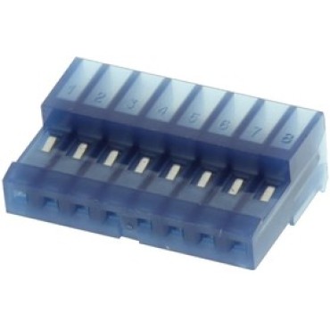 3-640442-8, Разъем мама 2.54 мм, 1 ряд, 8 контактов, монтаж на кабель MTA-100