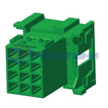 КДПА.732313.005 Колодка штыревая 12-контактная 2,8мм, зеленая (аналог Tyco 1-967627-1)