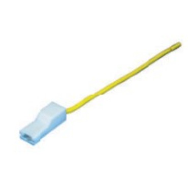 9082СБ Колодка соединит.  1 конт. 6,3мм гнездо, изол. (в сборе с проводом 0,75мм кв.)