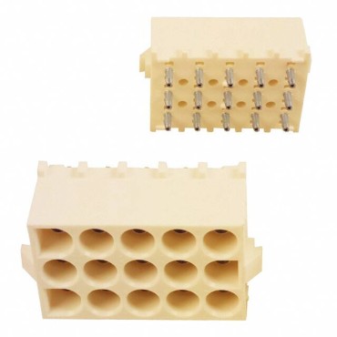 Вилка прямая для монтажа многорядная 6.35 мм 15 контактов UL94V-2 350434-1 Tyco Electronics