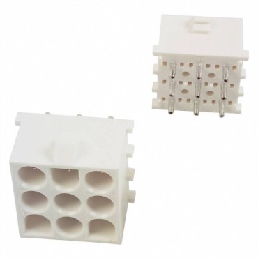 Вилка прямая для монтажа многорядная 6.35 мм 9 контактов UL94V-0 350712-1 Tyco Electronics