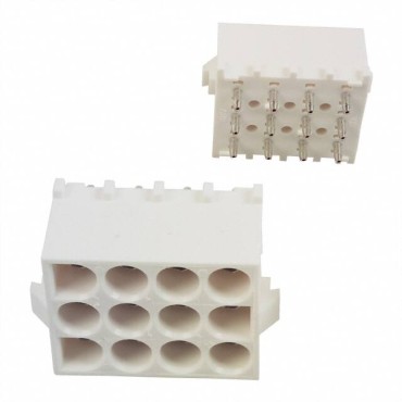 Вилка прямая для монтажа многорядная 6.35 мм 12 контактов UL94V-0 350713-1 Tyco Electronics