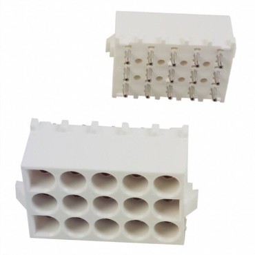 Вилка прямая для монтажа многорядная 6.35 мм 15 контактов UL94V-0 350714-1 Tyco Electronics