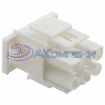 Корпус разъема вилка с защелкой MATE-N-LOK UL94V-0, 6.35 мм, 6 контактов 350715-4 Tyco Electronics