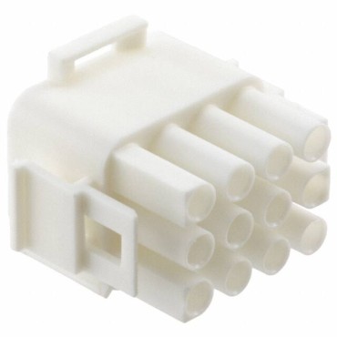 Корпус разъема вилка с защелкой MATE-N-LOK UL94V-0, 6.35 мм, 12 контактов 350735-4 Tyco Electronics