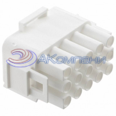 Корпус разъема вилка с защелкой MATE-N-LOK UL94V-0, 6.35 мм, 15 контактов 350736-4 Tyco Electronics