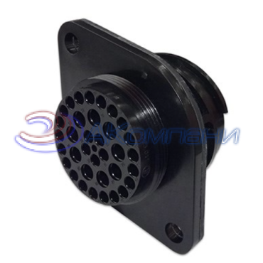 СЦБ-35Рч Розетка байонетная 35 контактов, черная