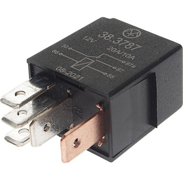 38.3787 Реле электромагнитное ВАЗ-1118, 12V 5 контактов 20/10А, переключающее (Энергомаш)