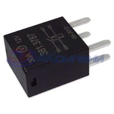 381.3787 Реле электромагнитное, 12V 30А 4 контакта, замыкающее (Энергомаш)