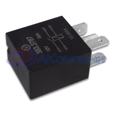 383.3787 Реле электромагнитное, 12V 30А 4 контакта, замыкающее (Энергомаш)