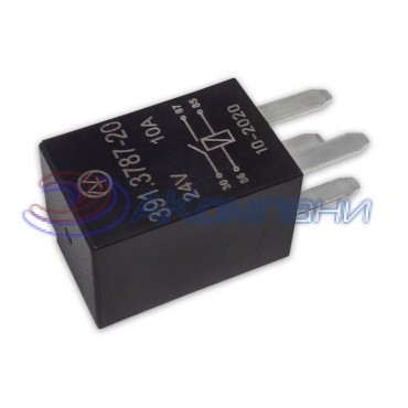 391.3787-20 Реле электромагнитное, 24V 10А 4 контакта, замыкающее малогабаритное (Энергомаш)