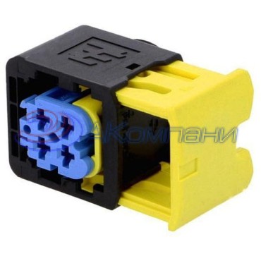 4-1418390-1, корпус розетки 4pos (MCP) HDSCS голубой