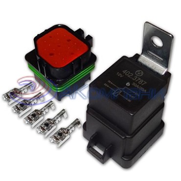 402.3787 Реле электромагнитное, 12V 30/20А 5 контактов, переключающее с колодкой (Энергомаш)