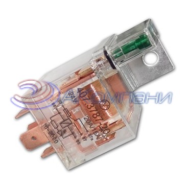 407.3787-20 Реле электромагнитное, 24V 20А/15А 5 контактов, переключающее с предохранителем и светодиодом (Энергомаш)