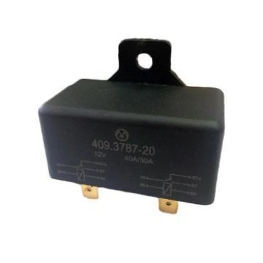 409.3787-20 Реле электромагнитное, 12V 40/30А 5 контактов, переключающее с колодкой (Энергомаш)