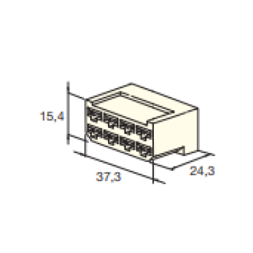 Разъем MULTIPLE 6.3, 8-контактный мама 4410280/4510280 MTA