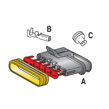 Разъем SUPERSEAL 1.5, 6-контактный мама 4423720 MTA