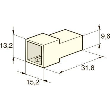 Разъем MULTIPLE 6.3, 2-контактный папа 4410170/4510170 MTA