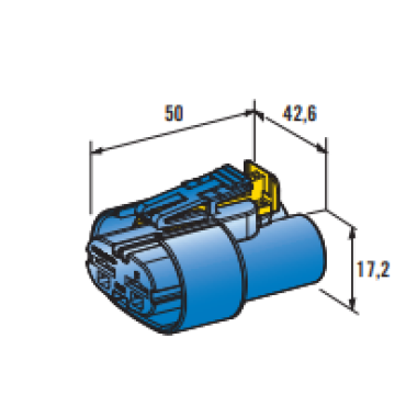 Разъем влагозащищенный 2-контактный мама 4540110 MTA