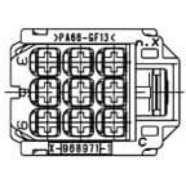 5-968971-1 Корпус разъема MCP 2.8 вилка "мама" 9 контактов бордовый