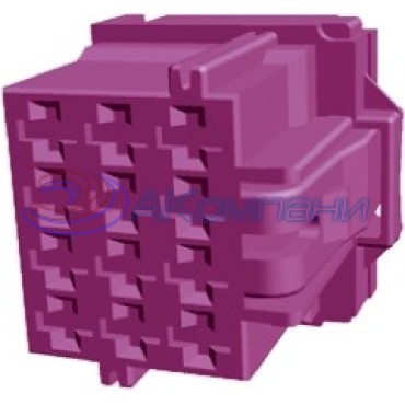 5-968972-1 Корпус автомобильного разъема AMP MCP 2.8 2.LOCKING, вилка 12 контактов фиолетовый