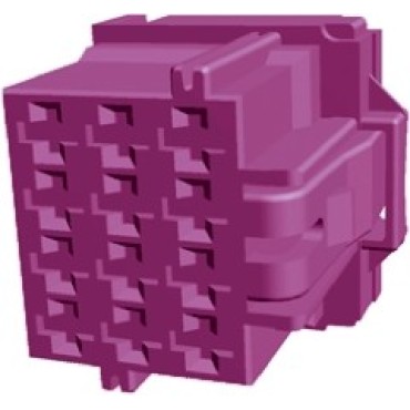 5-968972-1 Корпус автомобильного разъема AMP MCP 2.8 2.LOCKING, вилка 12 контактов фиолетовый