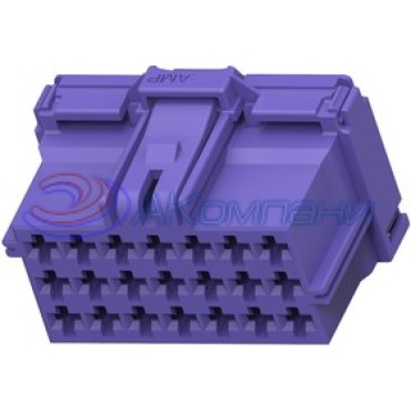 5-968975-1, Корпус разъема вилка 5mm, MCP 2.8, 21 контакт фиолетовый