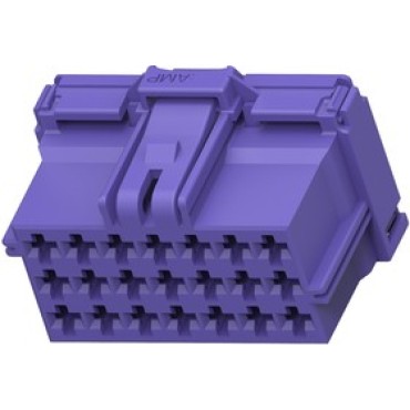 5-968975-1, Корпус разъема вилка 5mm, MCP 2.8, 21 контакт фиолетовый