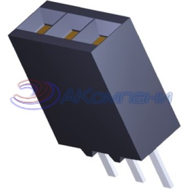 5-534237-1, Разъем 2.54mm, PCB 3 POS, серия AMPMODU MOD II