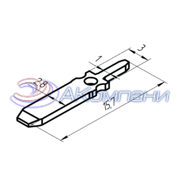 Ф57.732.086-02 Контакт штыревой для монтажа на печатные платы, Хп