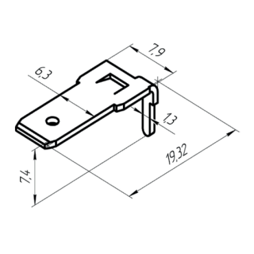 Ф57.732.106 Контакт штыревой для монтажа на печатные платы