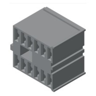Ф57.830.015 Колодка гнездовая 12-контактная 6,3мм для БПР-13 (ОКП 8858)