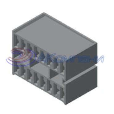 Ф57.830.036 Колодка гнездовая 16 контактов 6,3 мм под клемму 1/02505